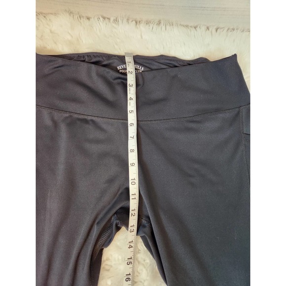 Beverly Hills Polo Club Women's Black‎ Solid Mid Rise Cropped Leggings Size XL - Picture 6 of 7